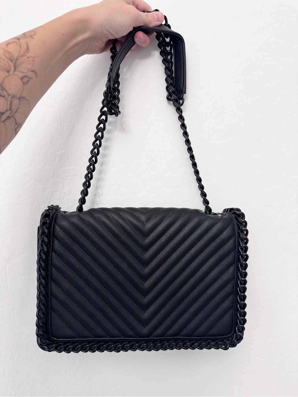 Quilted ALDO Chain Shoulder Purse - Black Women’s Crossbody Bag